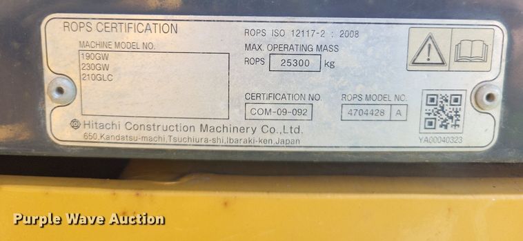 image for item DP5251 2017 John Deere 210G LC  excavator