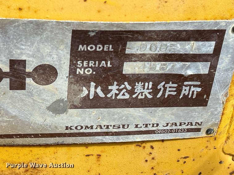 image for item DQ0947 1989 Komatsu D68P-1  dozer