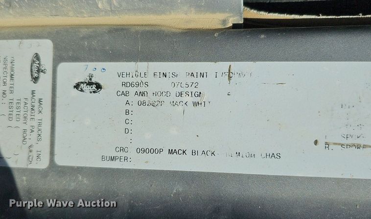 image for item DQ1089 2000 Mack RD690S  ready mix truck