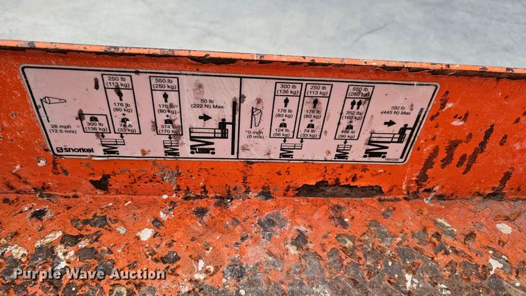 image for item DQ1108 2016 Snorkel S3219E  scissor lift