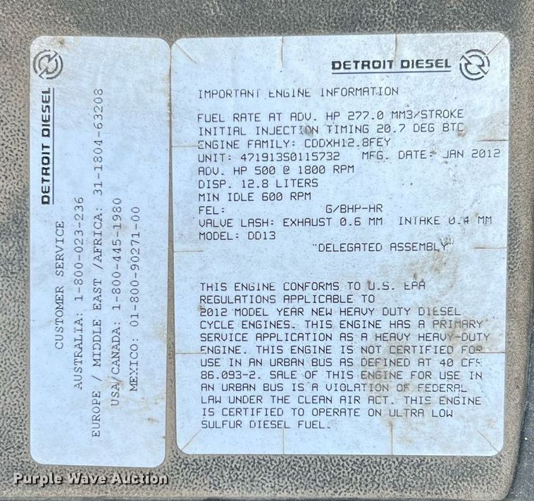 image for item DQ2199 2013 Freightliner 114SD  seal coat truck