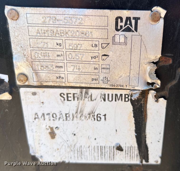 image for item DQ2208 2018 Caterpillar 259D  tracked skid steer loader