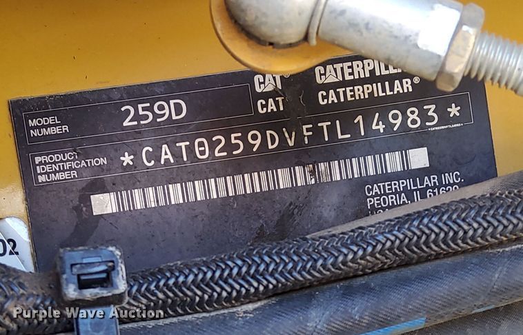 image for item DQ2208 2018 Caterpillar 259D  tracked skid steer loader