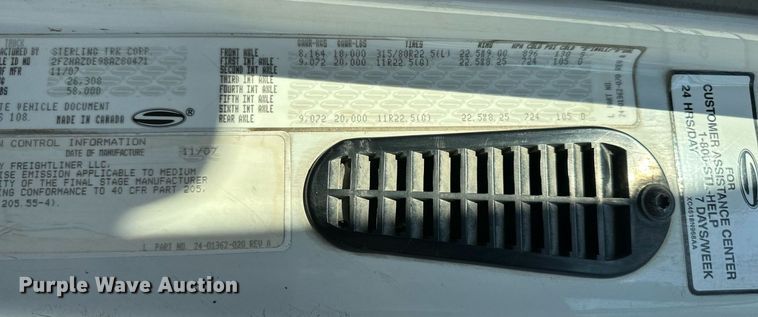 image for item DS2294 2008 Sterling LT9500  dump truck