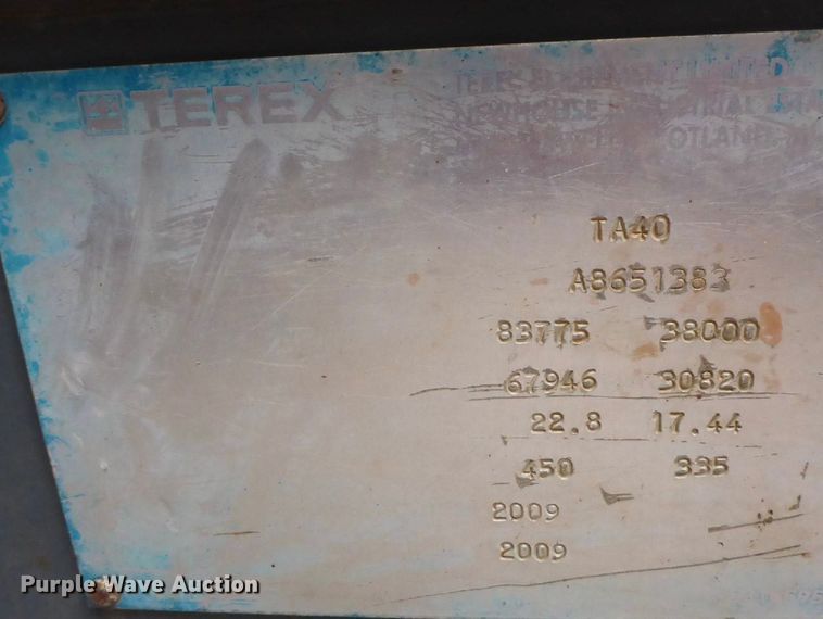 image for item DS2428 Terex TA40  haul truck cab