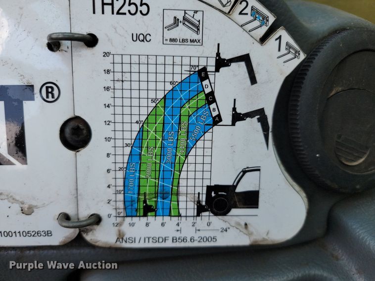 image for item JE9534 2012 Caterpillar TH255  telehandler