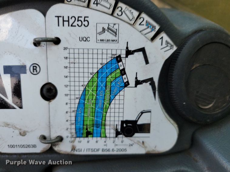 image for item JE9534 2012 Caterpillar TH255  telehandler