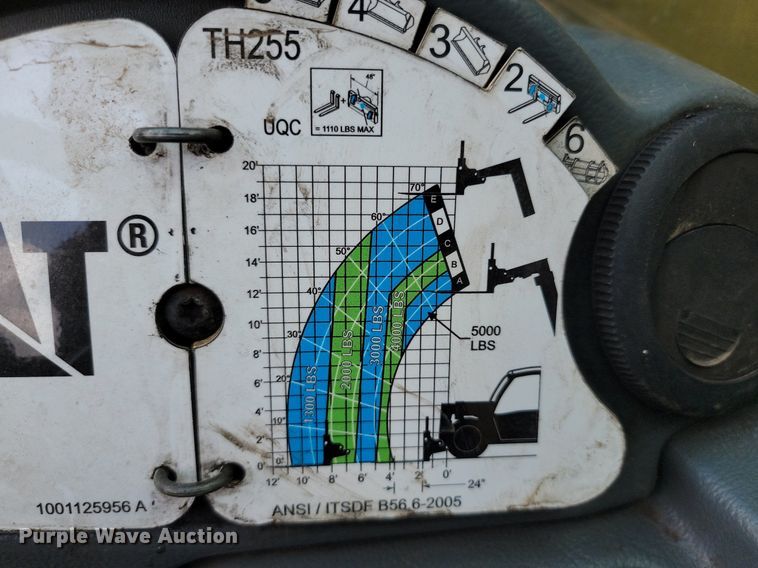 image for item JE9534 2012 Caterpillar TH255  telehandler