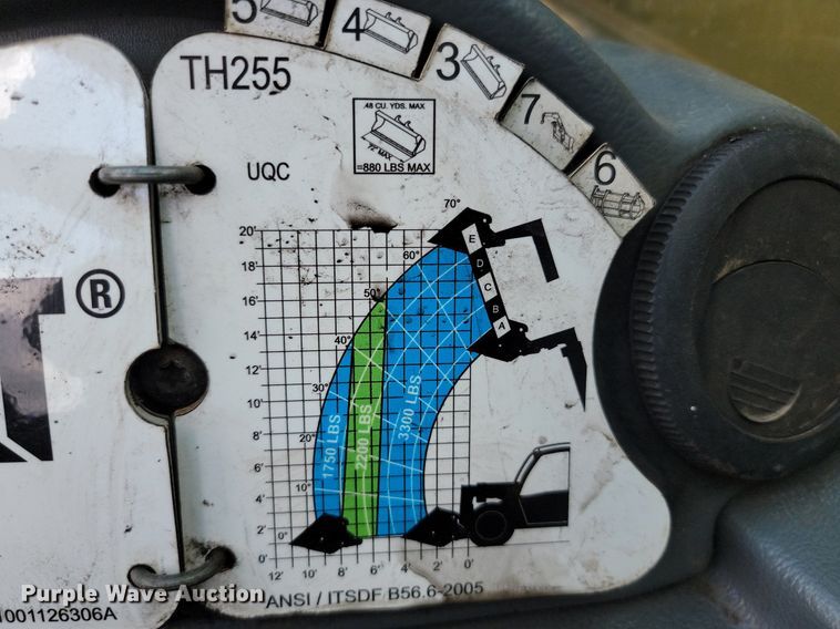 image for item JE9534 2012 Caterpillar TH255  telehandler