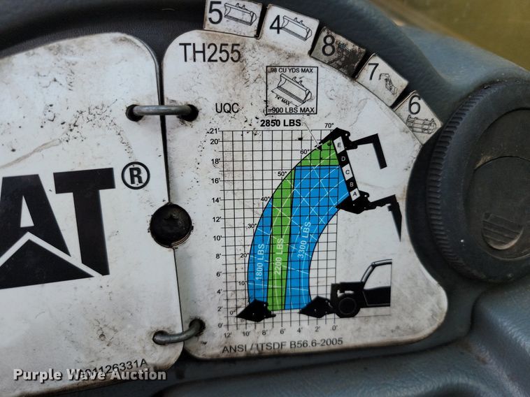 image for item JE9534 2012 Caterpillar TH255  telehandler