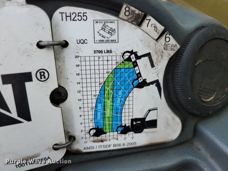 image for item JE9534 2012 Caterpillar TH255  telehandler