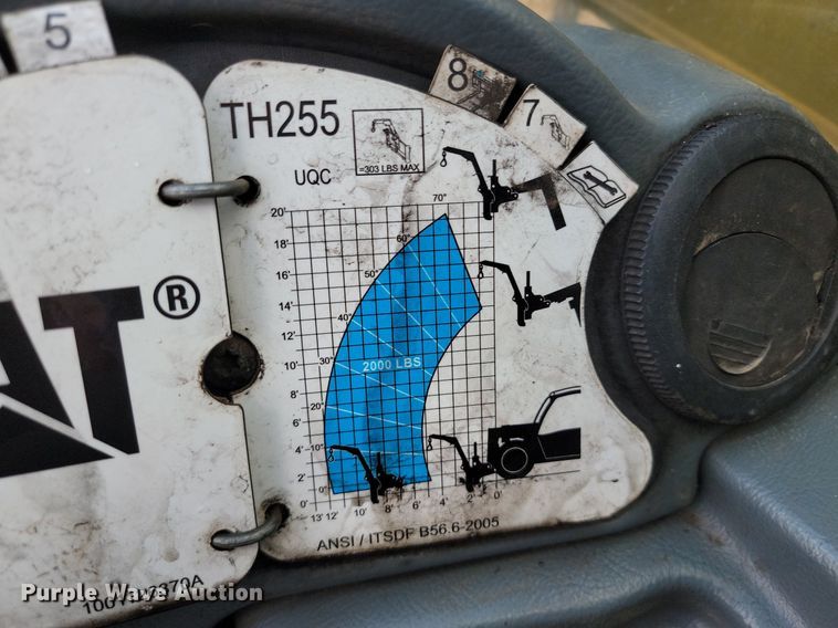 image for item JE9534 2012 Caterpillar TH255  telehandler