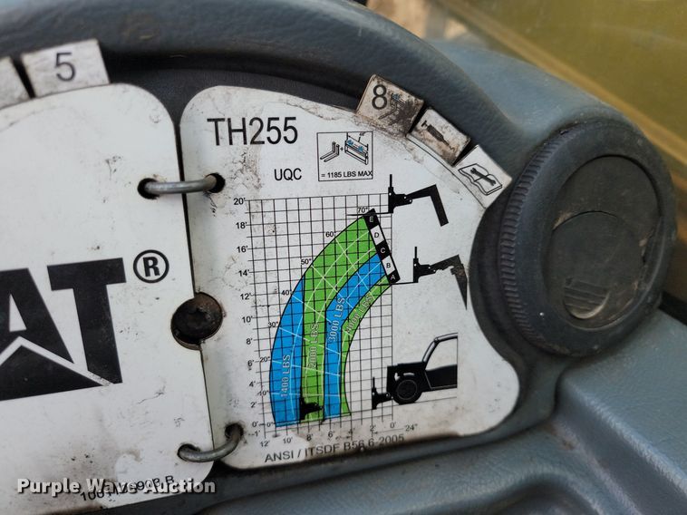 image for item JE9534 2012 Caterpillar TH255  telehandler