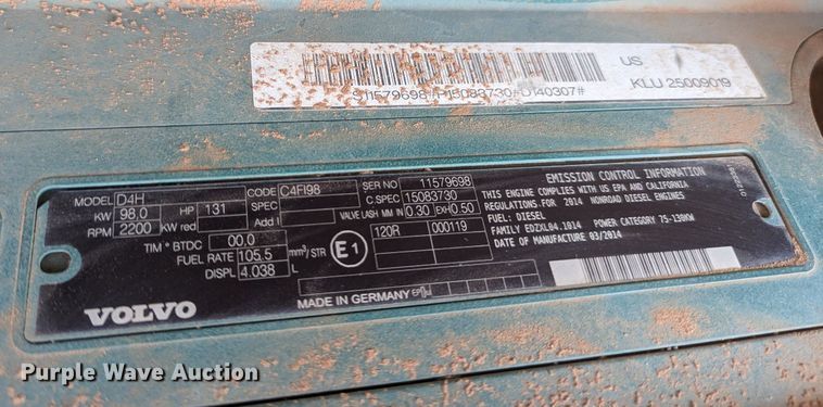 image for item KB9379 2014 Volvo DD110B  double drum vibratory roller