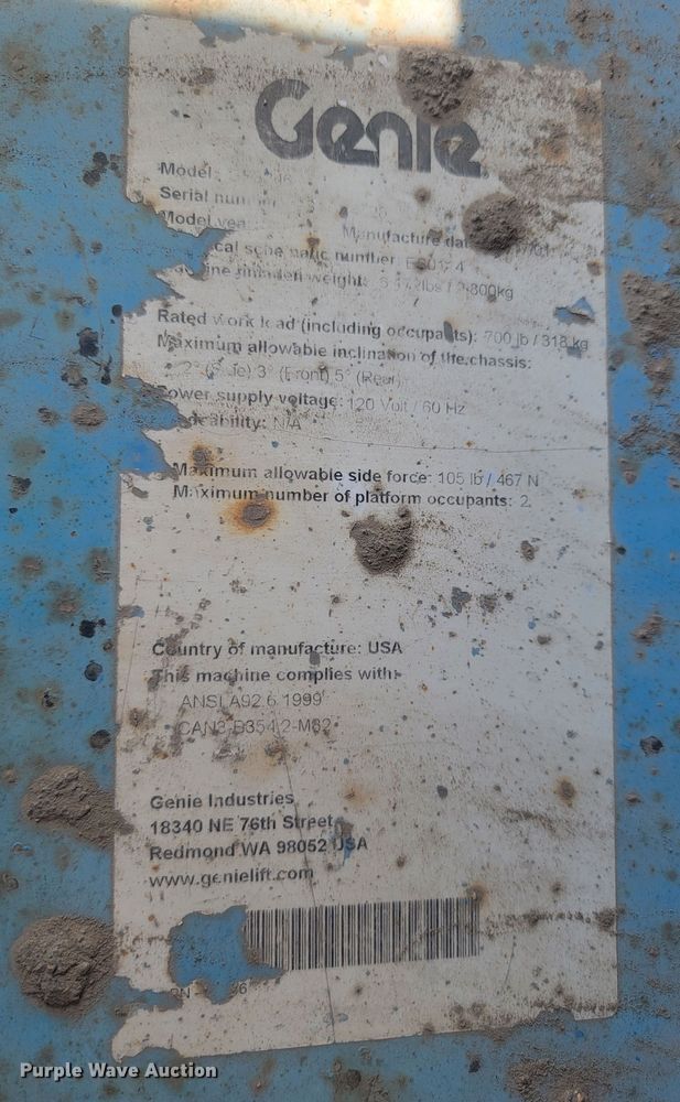 image for item KS9182 Genie GS-3246  scissor lift