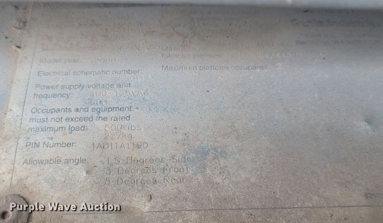 image for item KS9184 2000 Genie GS-1930  scissor lift