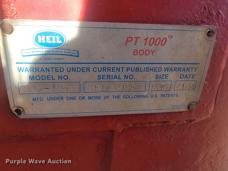 image for item KS9232 2013 Peterbilt PB337  refuse truck