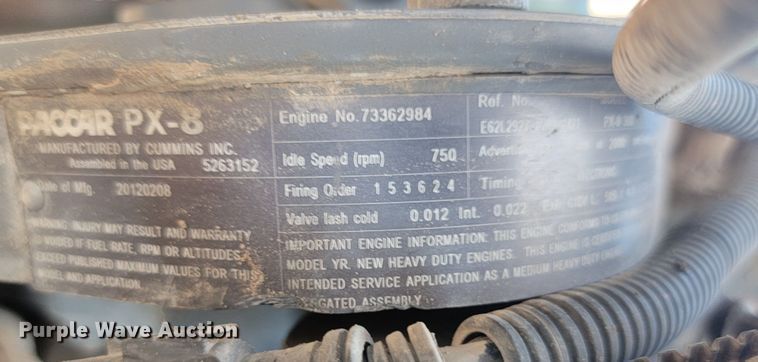 image for item KS9232 2013 Peterbilt PB337  refuse truck