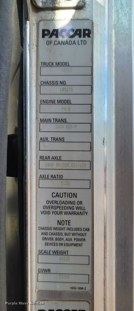 image for item KS9232 2013 Peterbilt PB337  refuse truck