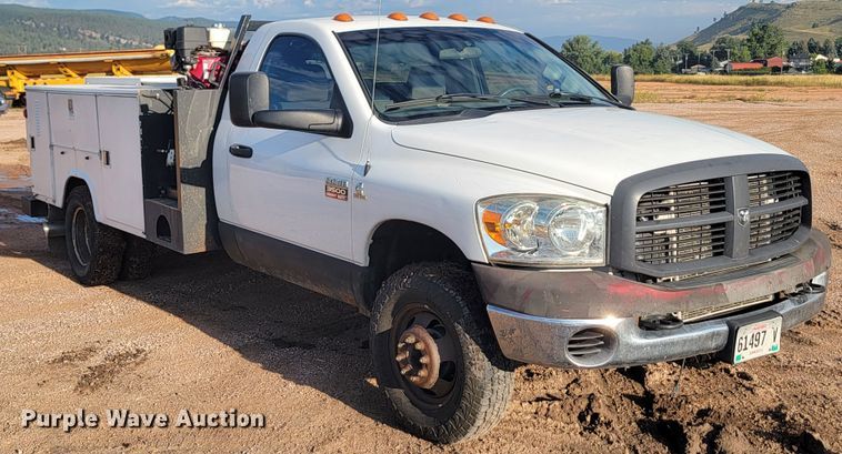 image for item KS9234 2008 Dodge Ram 3500  utility bed pickup truck
