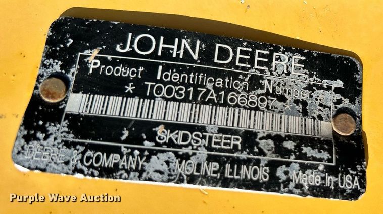 image for item KW9018 2008 John Deere 317  skid steer loader