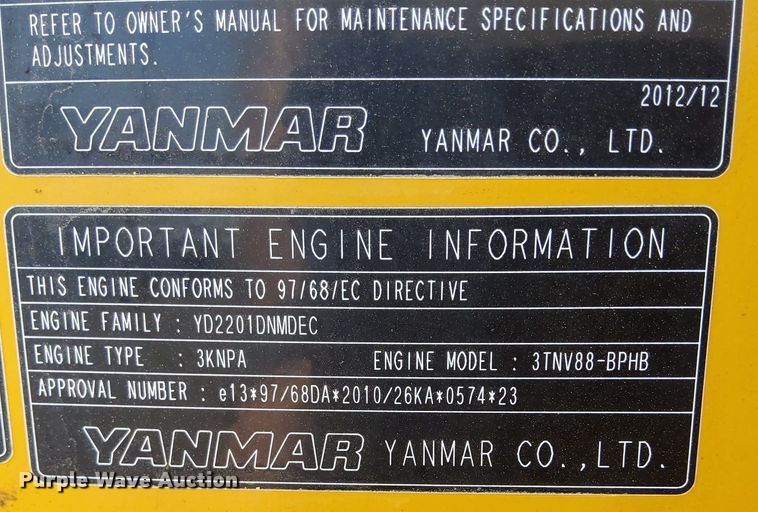 image for item KW9019 2014 John Deere 35D  mini excavator
