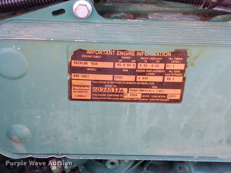 image for item KW9028 2004 Volvo BL60  backhoe