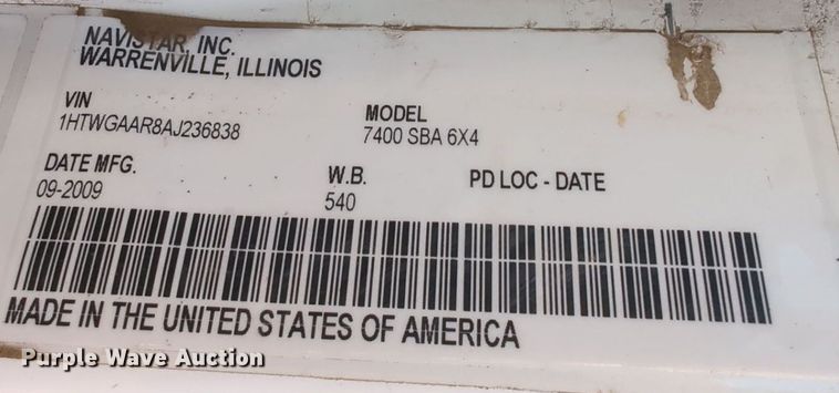 image for item KW9046 2010 International 7000  crane truck