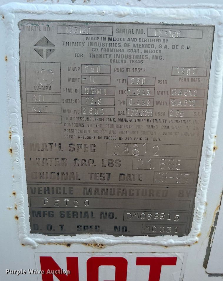 image for item KW9079 1998 GMC C7500  propane delivery truck