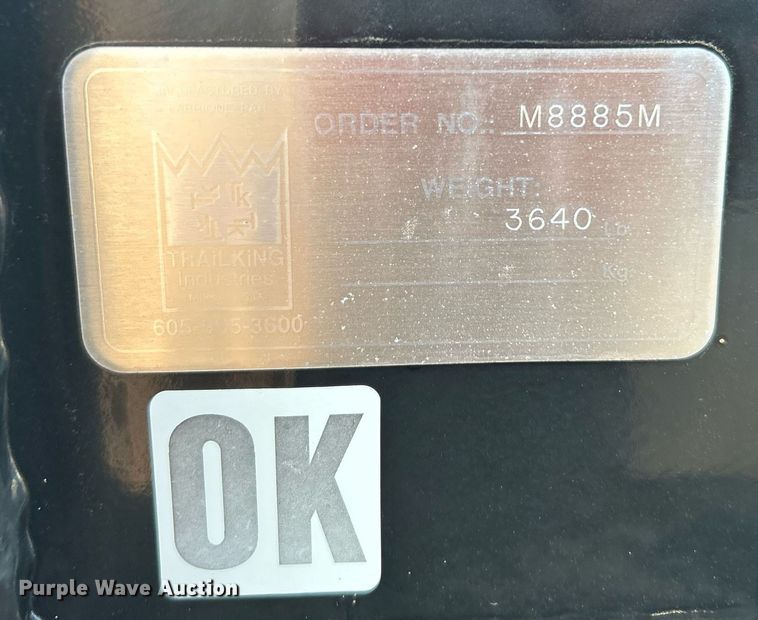 image for item KW9082 2007 Trail King TK13OHDG-533  lowboy equipment trailer