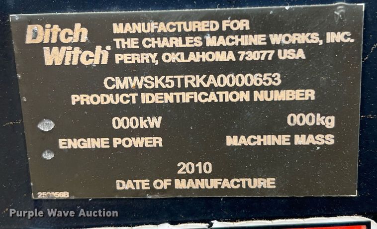 image for item LF9482 2010 Ditch Witch  compact utility loader trencher