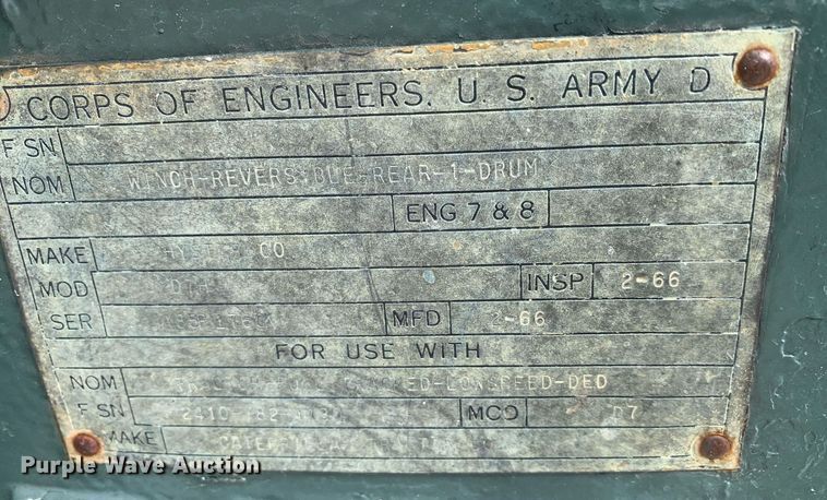 image for item LH9776 1966 Hyster D7H winch