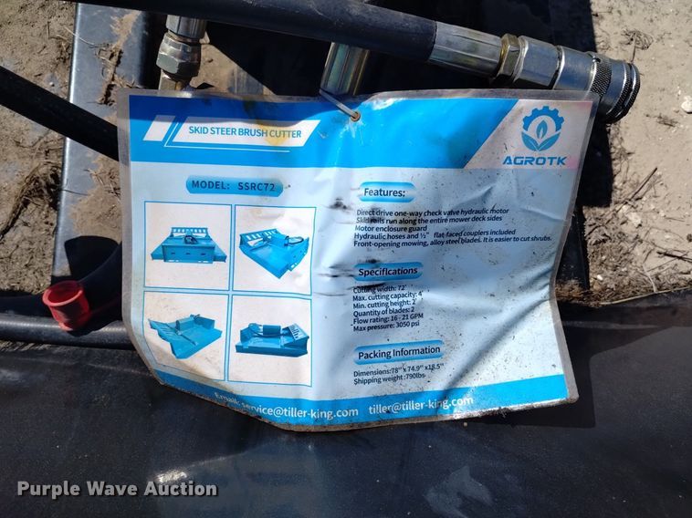 image for item LN9806 Agrotk SSRC72 skid steer rotary mower