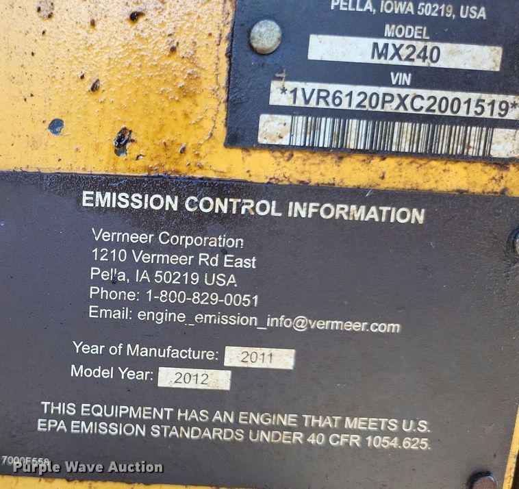 image for item LS9724 2012 Vermeer MX240   fluid mixer