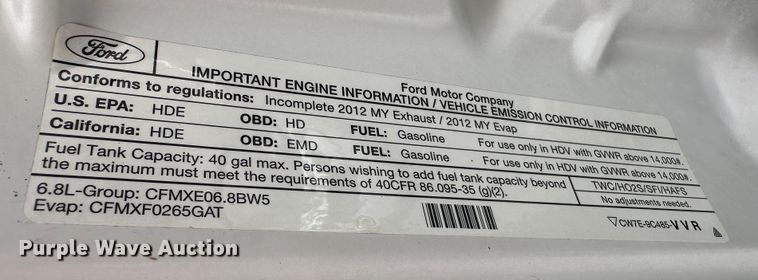 image for item LV9032 2012 Ford F450 Super Duty XL bucket truck