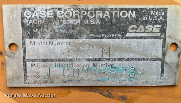 image for item LV9794 2001 Case 580M  backhoe