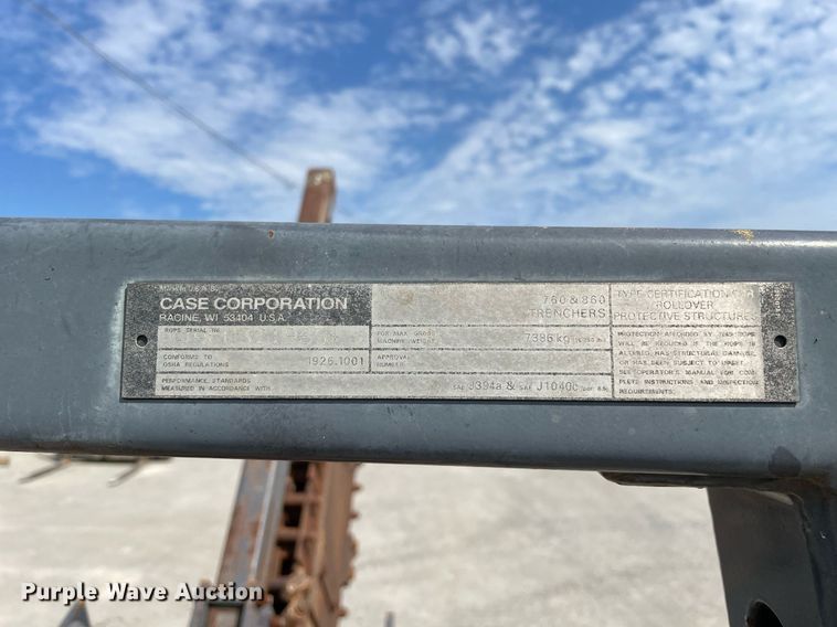 image for item LV9795 2000 Case 860 Turbo  trencher