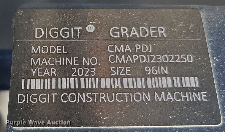 image for item MH9344 2023 Diggit Construction Machine CMA-PDJ skid steer grader