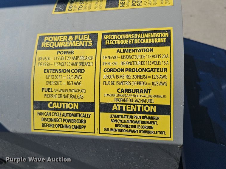 image for item MH9345 Intertek Frost Fighter Inc. IDF5000 LP/NG  heater