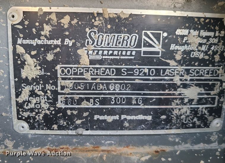 image for item MJ9366 Somero Copperhead S-9210  laser screed
