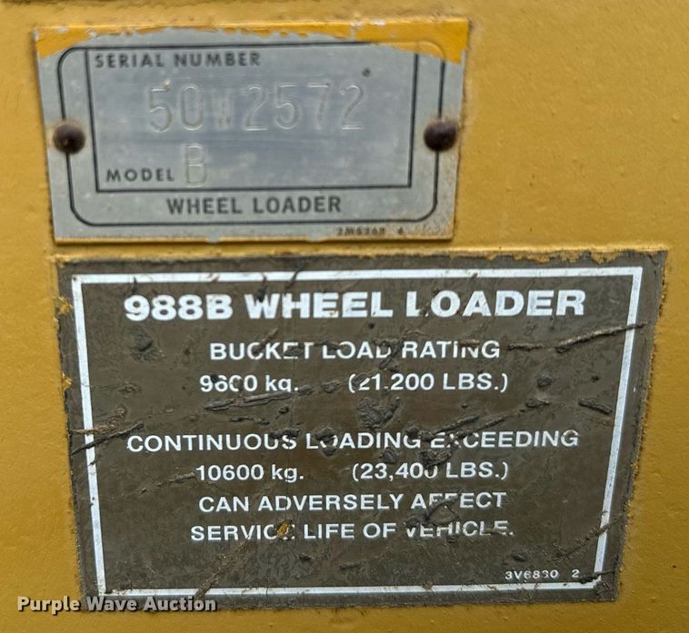 image for item MQ9425 1978 Caterpillar 988B wheel loader