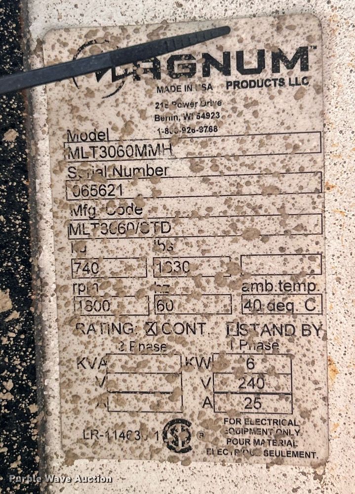 image for item NL9625 Magnum MLT3060MMH  light plant