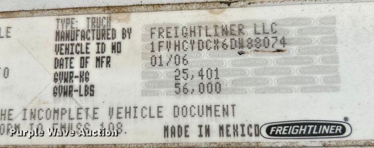 image for item NL9643 2006 Freightliner Business Class M2  oil distributor truck