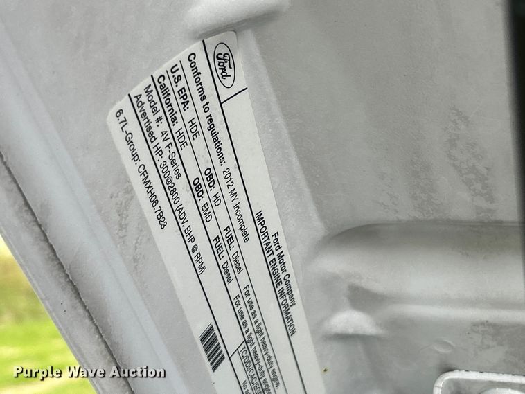 image for item NL9648 2012 Ford F550 Super Duty XL  chipper truck