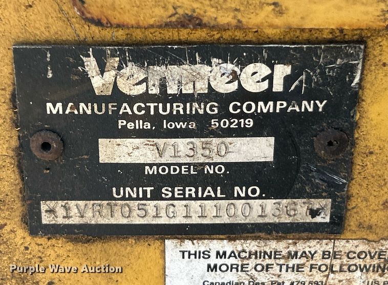 image for item NL9672 2001 Vermeer V1350  trencher