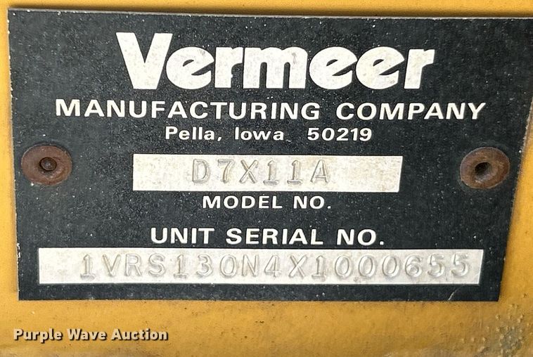 image for item NL9689 1999 Vermeer D7X11A Navigator  directional boring unit