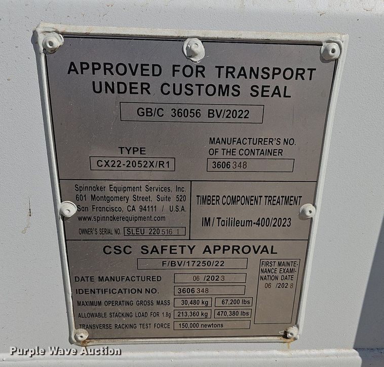 image for item OG9324 2022  shipping container