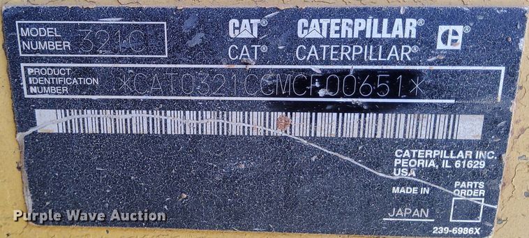 image for item OG9338 2005 Caterpillar 321C LCR  excavator