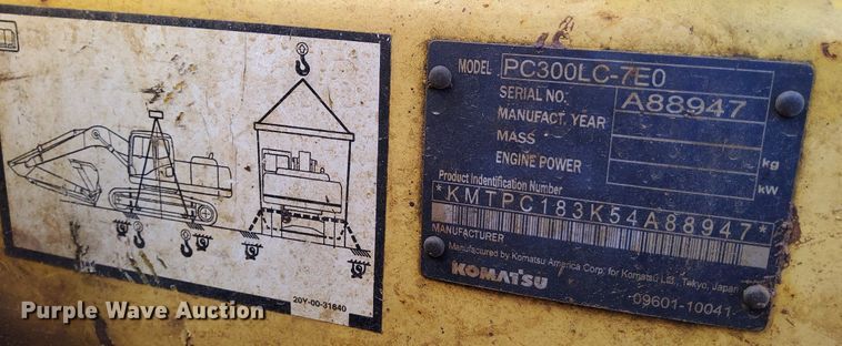 image for item OG9342 2007 Komatsu PC300LC-7E0  excavator