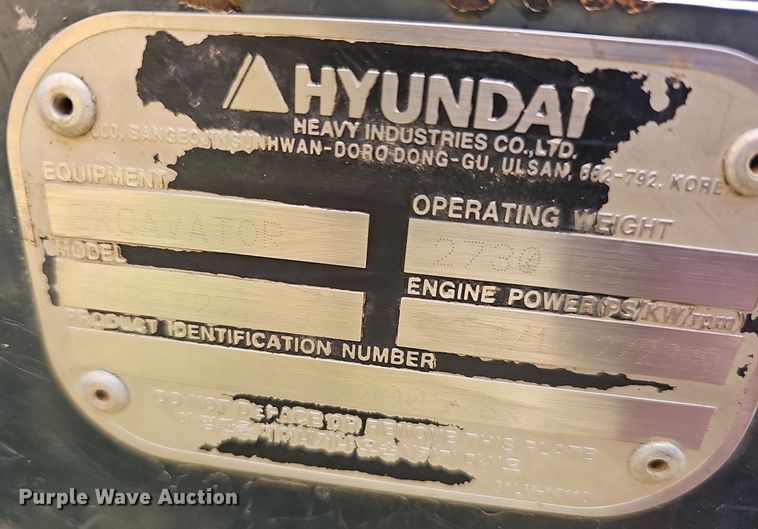 image for item OG9405 2013 Hyundai ROBEX 27Z-9  mini excavator